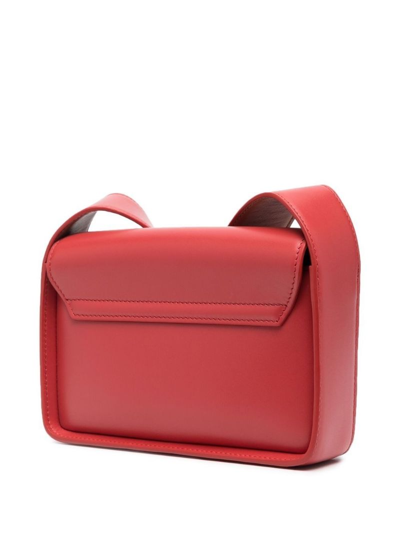 Red Sling Small Leather Shoulder Bag