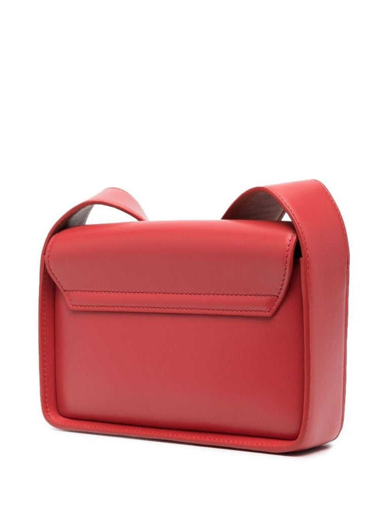 Red Sling Small Leather Shoulder Bag