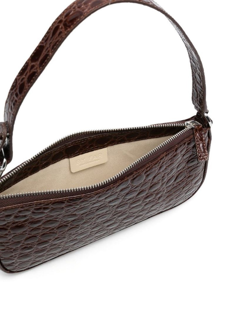 Brown Rachel Mock-croc Leather Shoulder Bag