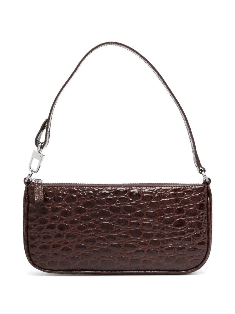 Brown Rachel Mock-croc Leather Shoulder Bag