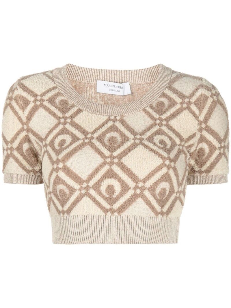 Neutral Moon Diamant Crop Top