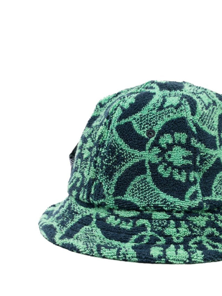 Green Graphic Print Bucket Hat