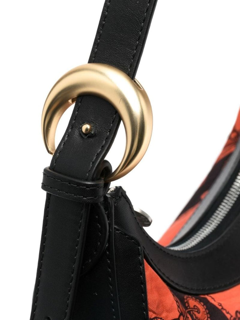 Orange Graphic Print Eclipse Shoulder Bag