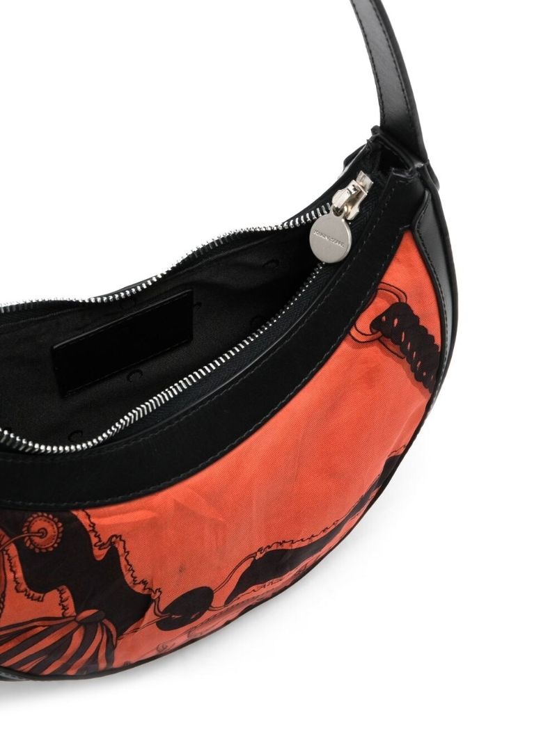 Orange Graphic Print Eclipse Shoulder Bag