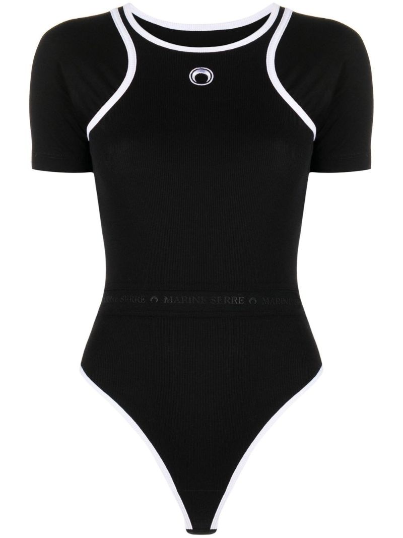 Black Crescent Moon Cotton Bodysuit