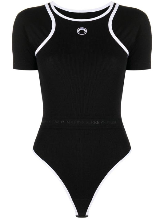 Black Crescent Moon Cotton Bodysuit