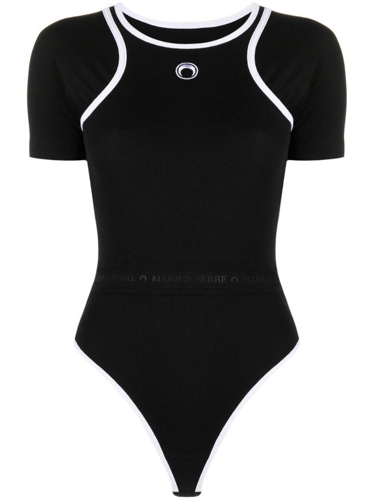 Black Crescent Moon Cotton Bodysuit