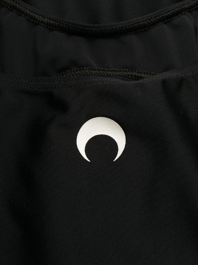 Black Crescent Moon Cut-out Swimsuit
