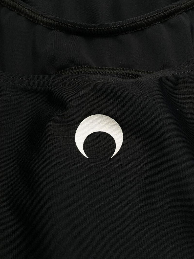Black Crescent Moon Cut-out Swimsuit