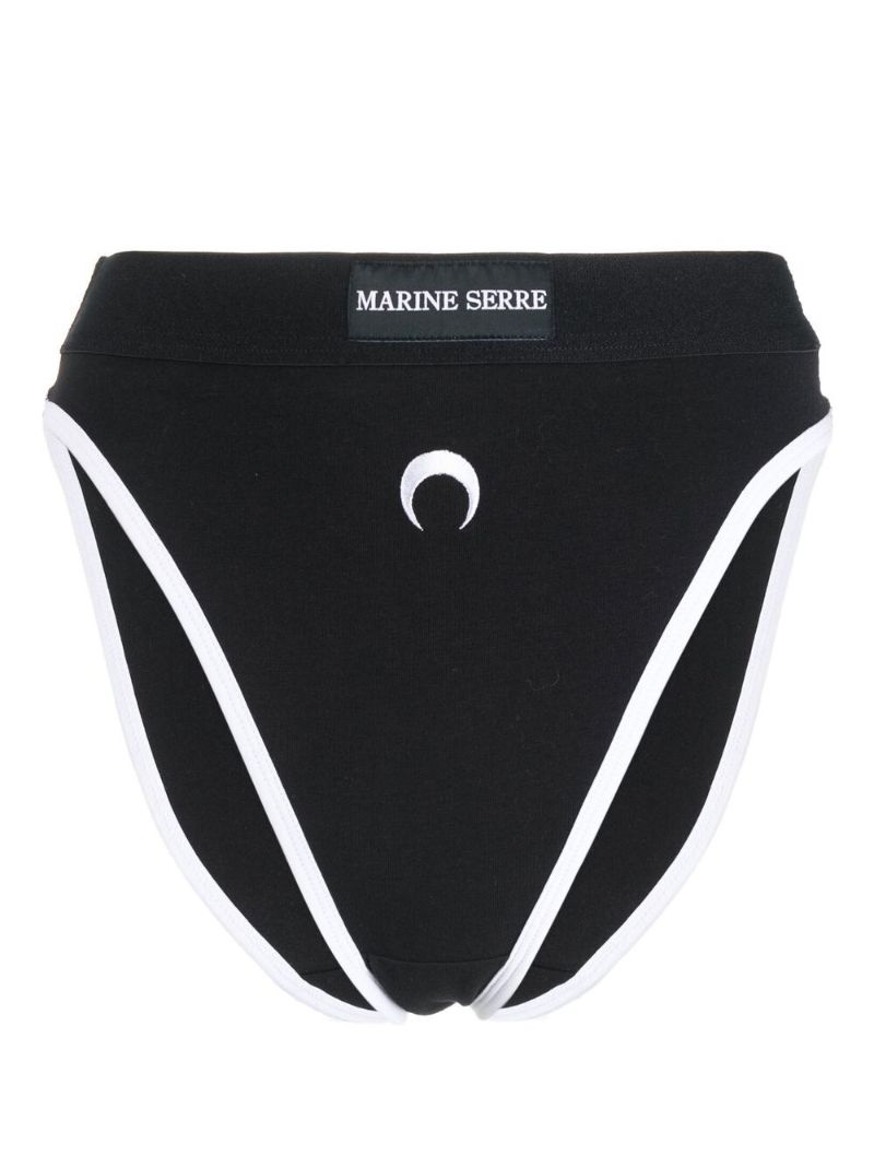 Black Crescent Moon High-waisted Briefs