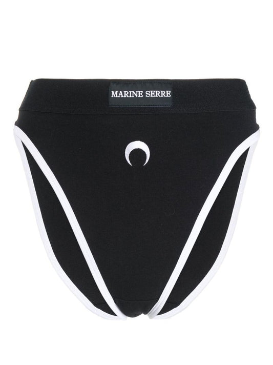 Black Crescent Moon High-waisted Briefs