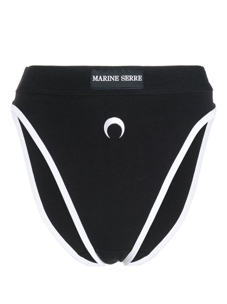 Black Crescent Moon High-waisted Briefs