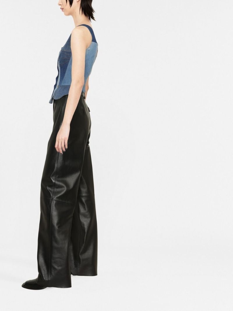 Blue Regenerated Denim Bustier Top