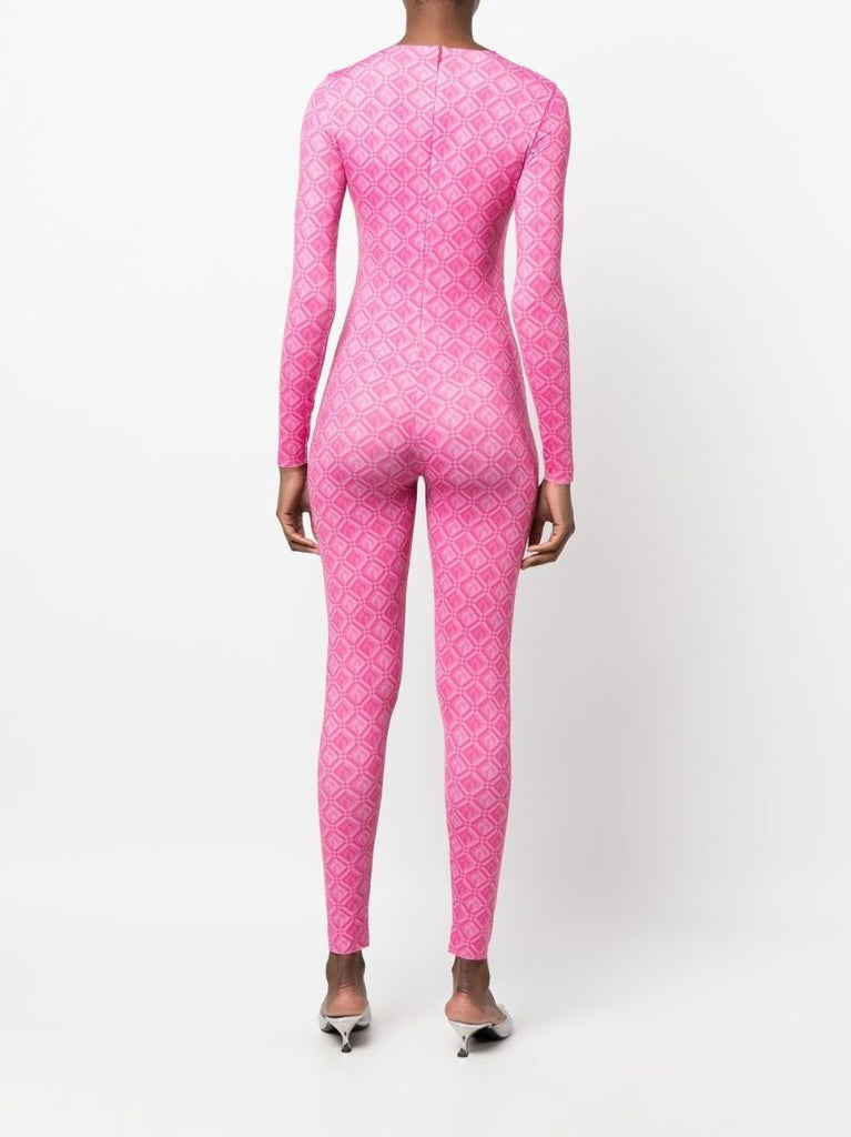 Pink Moon Diamant Print Jumpsuit