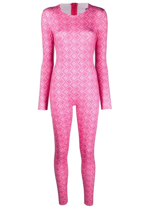 Pink Moon Diamant Print Jumpsuit