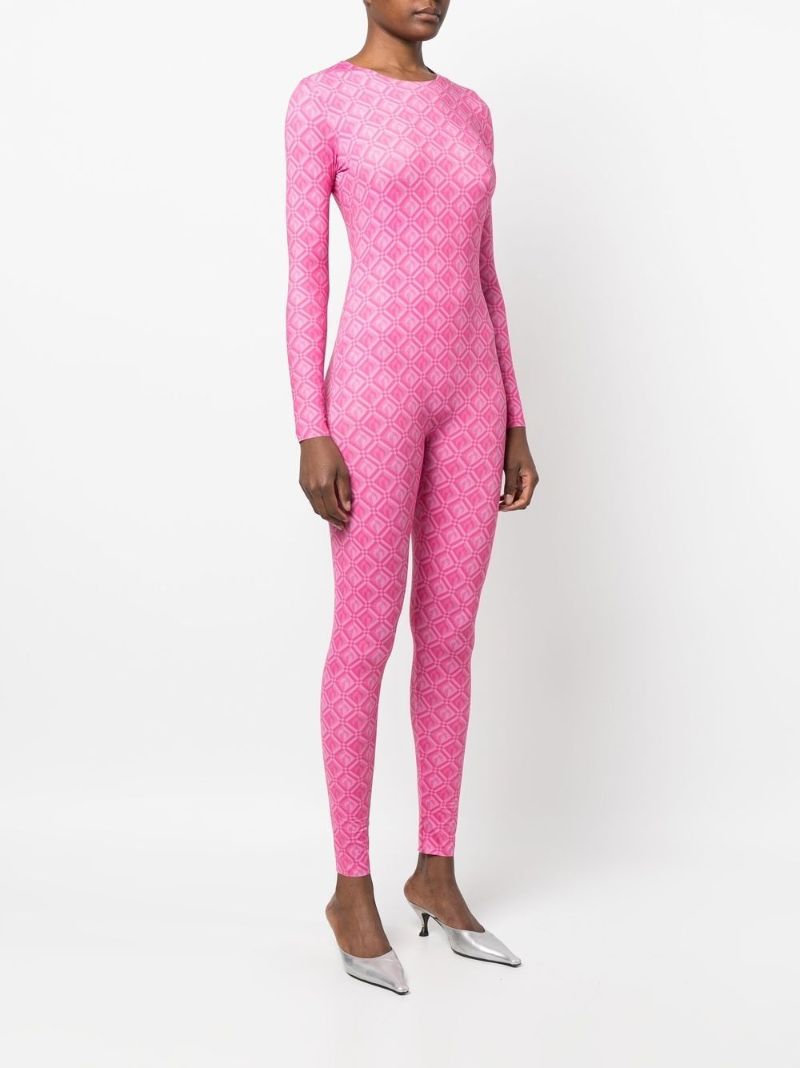 Pink Moon Diamant Print Jumpsuit