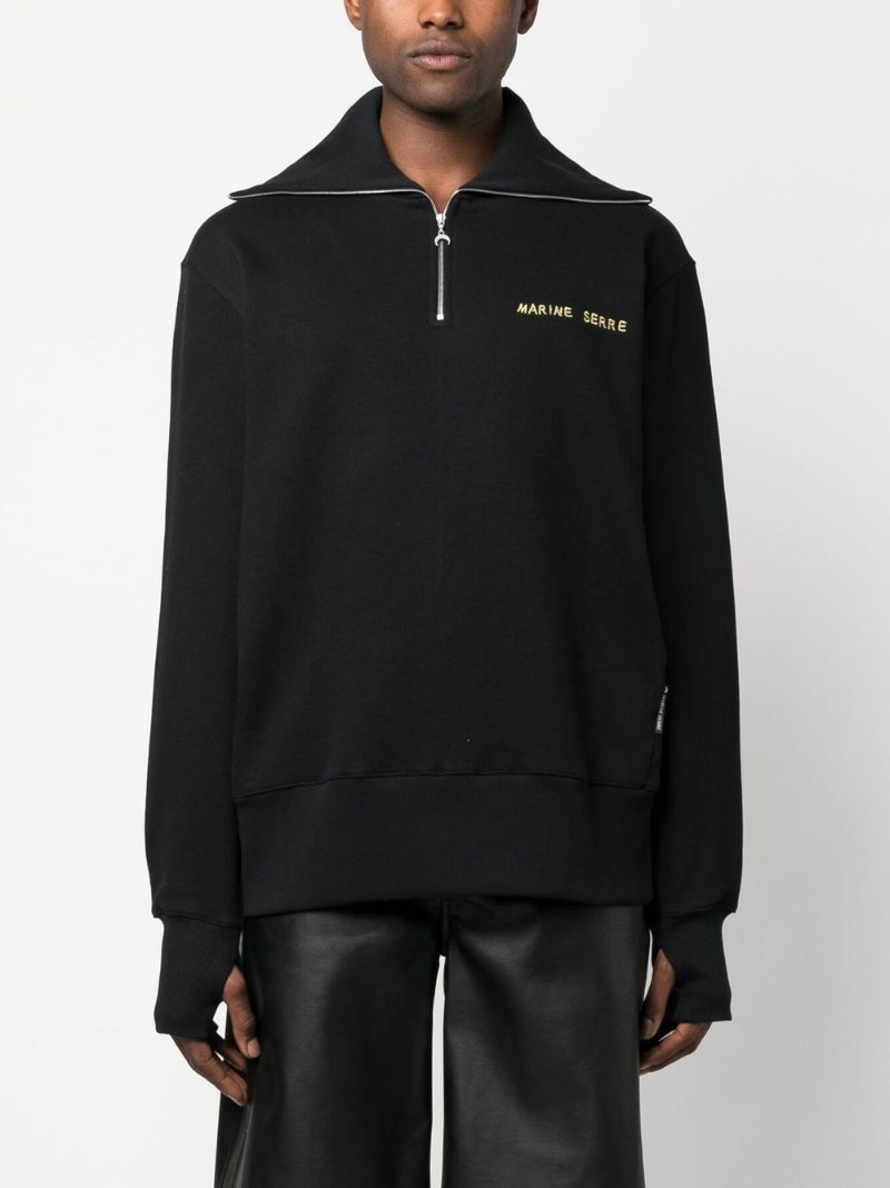 Black Organic Cotton Logo Sweatshirt