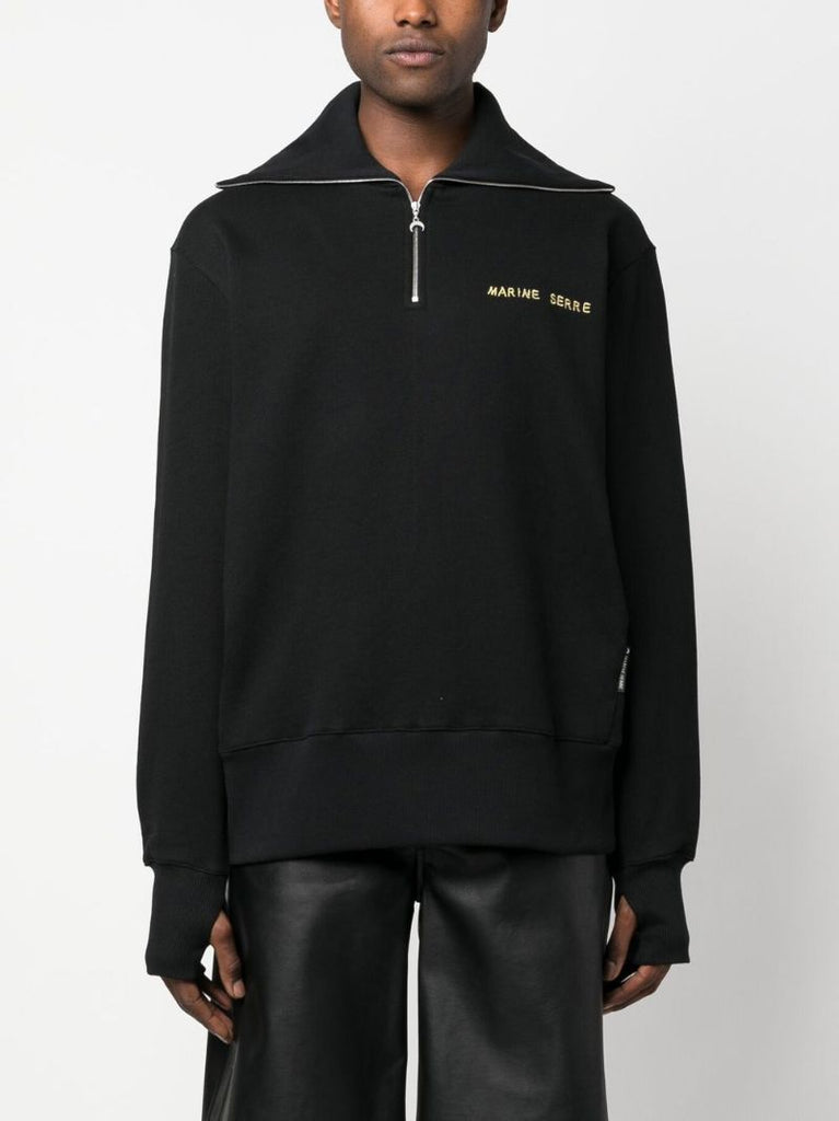 Black Organic Cotton Logo Sweatshirt