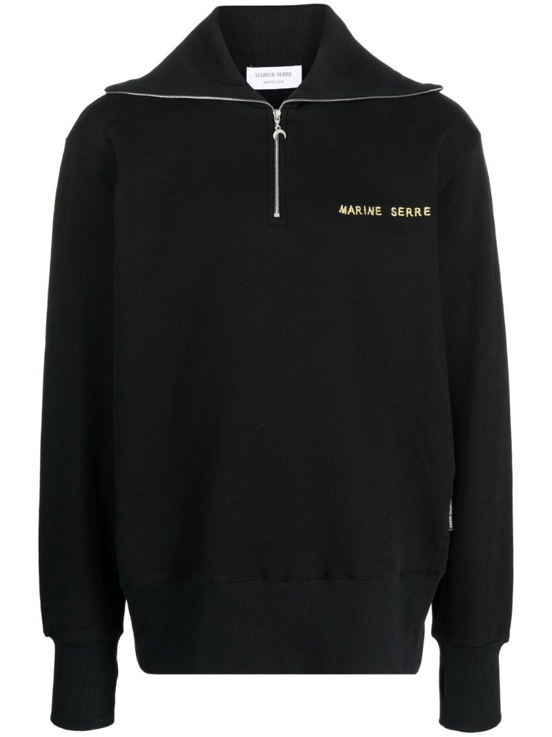 Black Organic Cotton Logo Sweatshirt