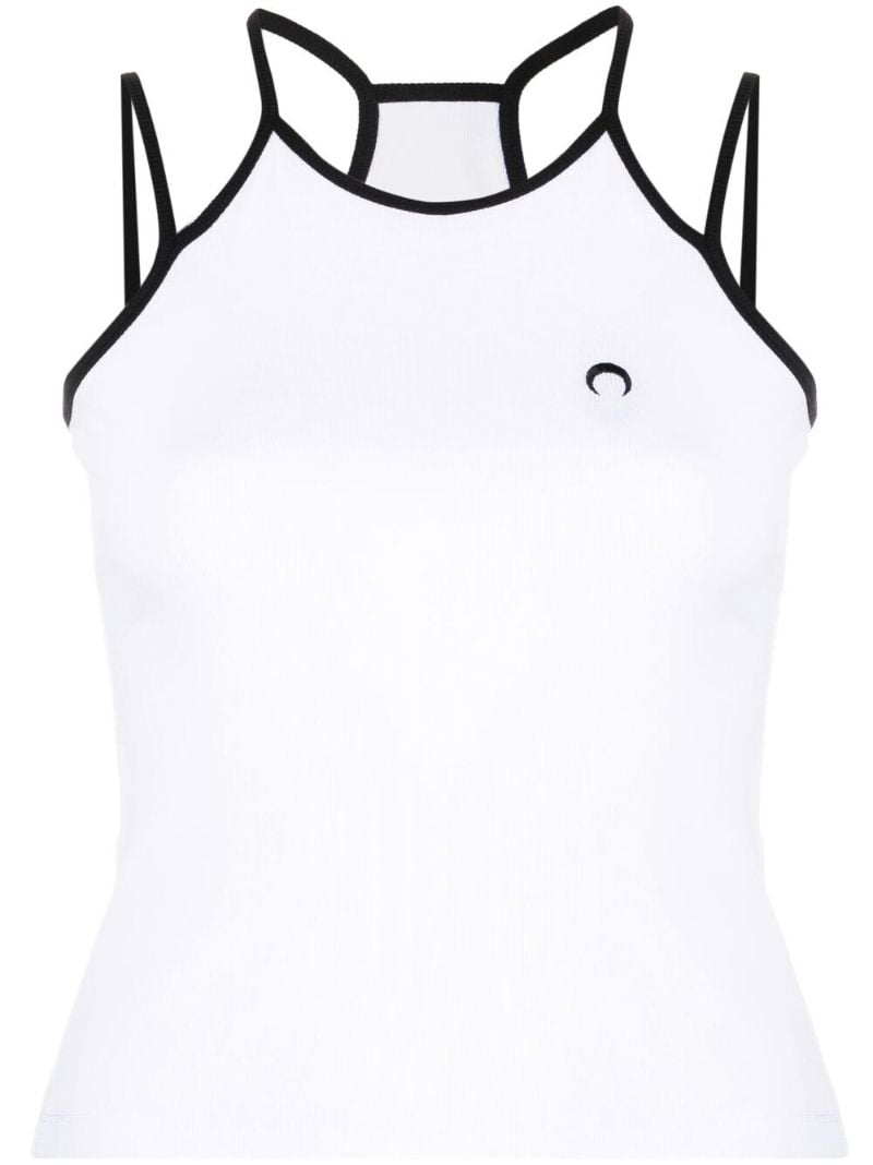 White Halterneck Tank Top