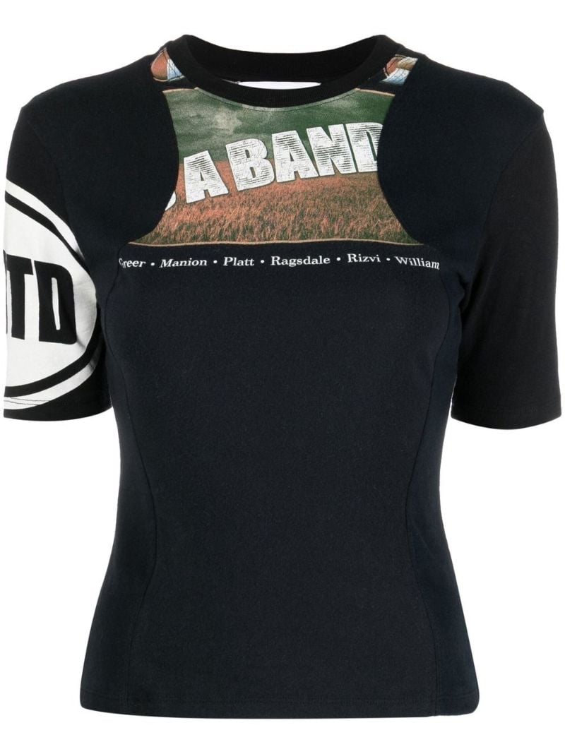 Black Regenerated Graphic Print T-shirt