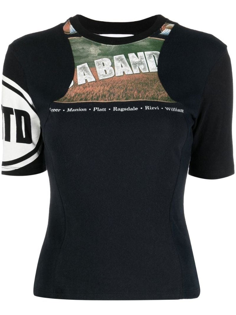 Black Regenerated Graphic Print T-shirt