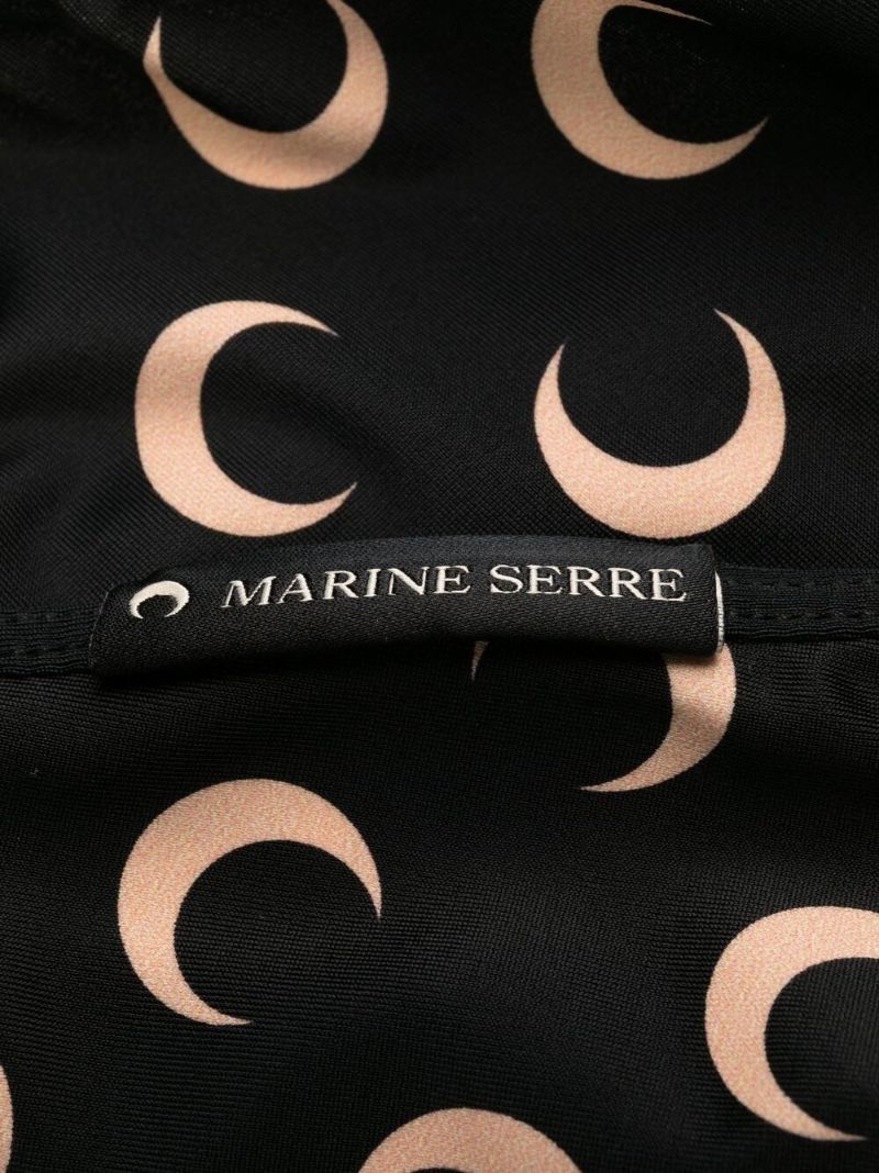 Black Crescent Moon Print Bikini