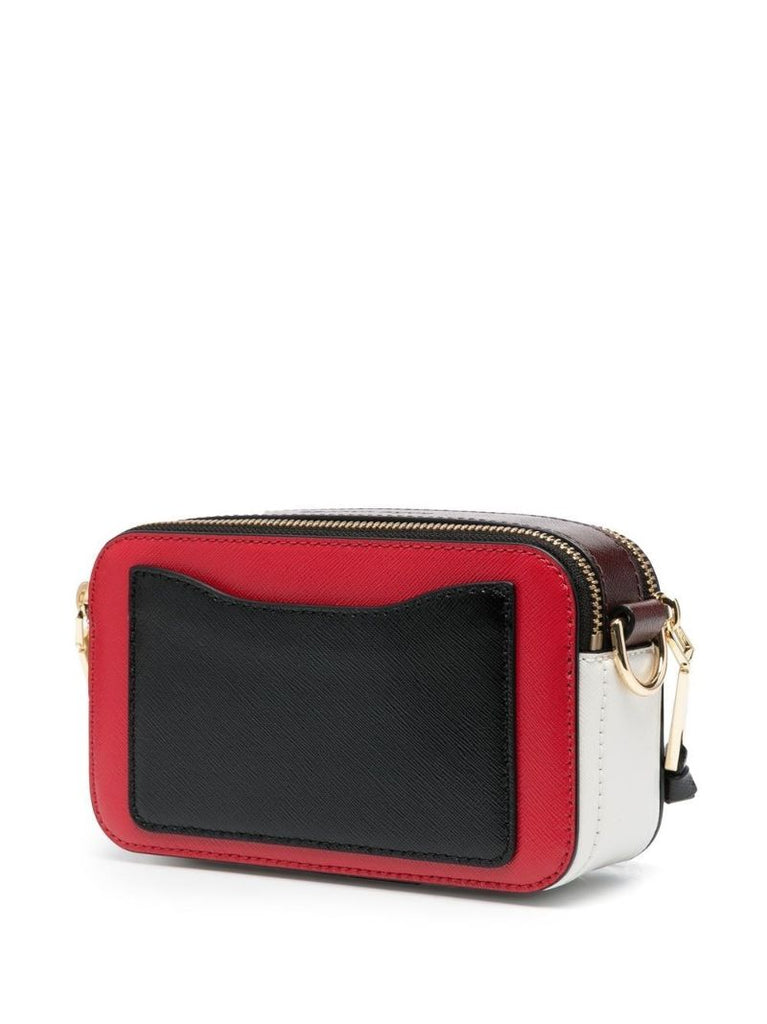 Red Americana Snapshot Leather Shoulder Bag