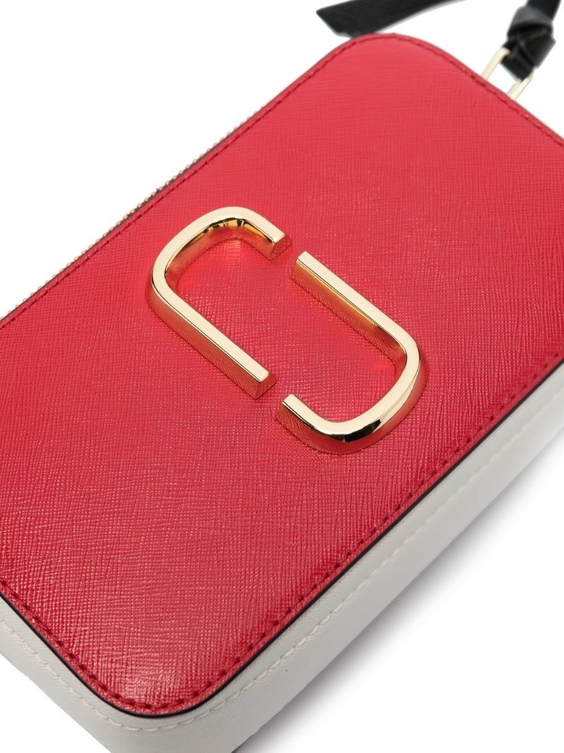 Red Americana Snapshot Leather Shoulder Bag