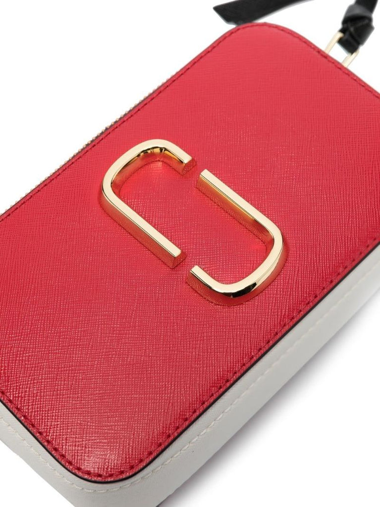 Red Americana Snapshot Leather Shoulder Bag