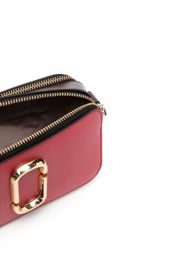 Red Americana Snapshot Leather Shoulder Bag