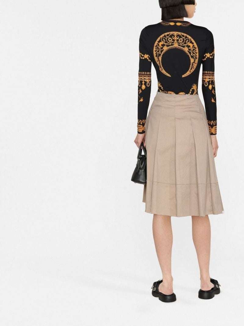 Black Ornament Moon Long Sleeve Top