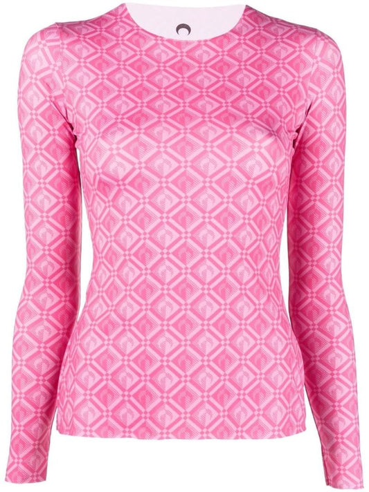Pink Moon Diamant Print Top