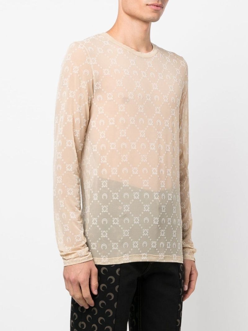 Neutral Monogram Pattern Sweatshirt