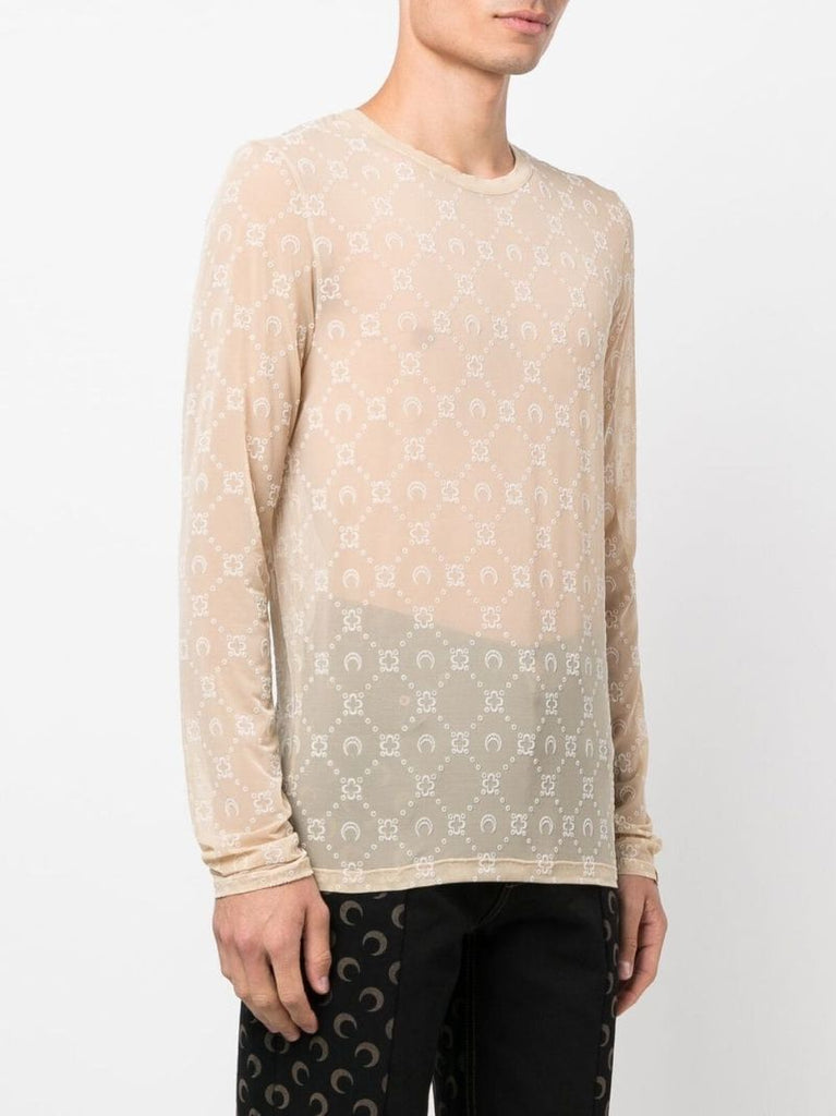 Neutral Monogram Pattern Sweatshirt