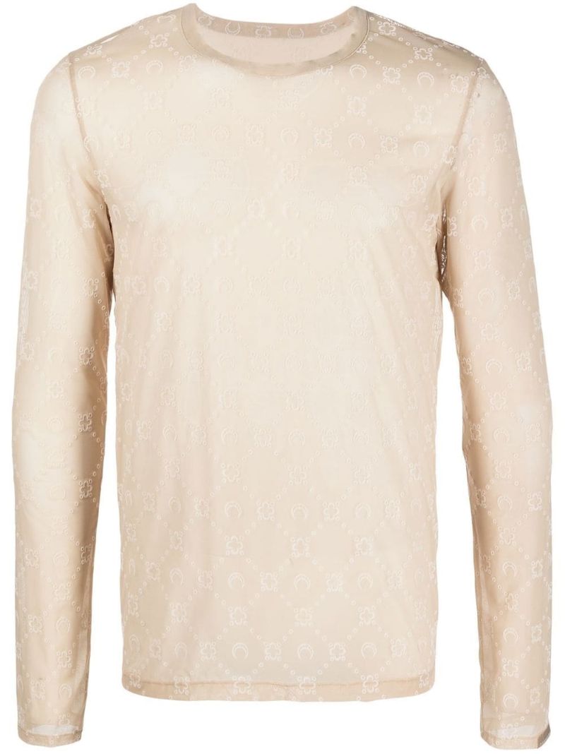 Neutral Monogram Pattern Sweatshirt