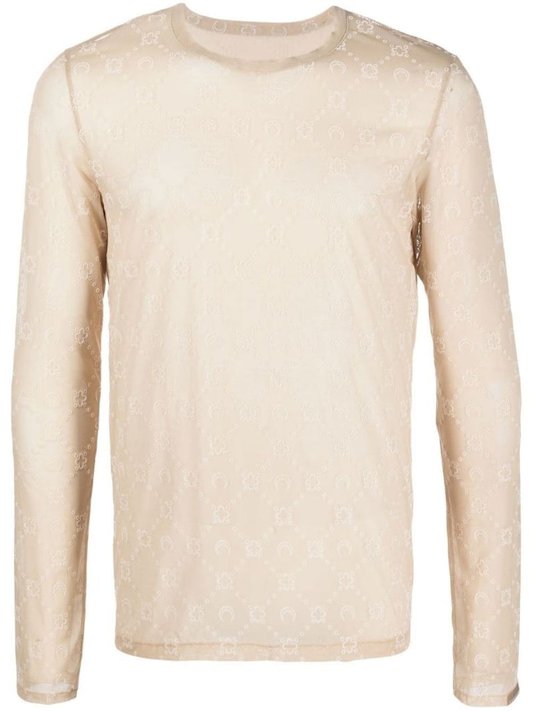 Neutral Monogram Pattern Sweatshirt