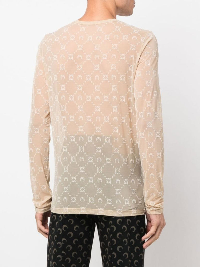 Neutral Monogram Pattern Sweatshirt