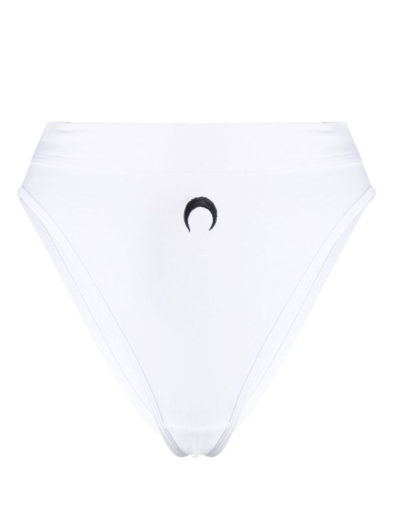 White Crescent Moon High-waisted Briefs
