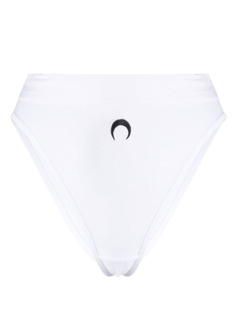 White Crescent Moon High-waisted Briefs