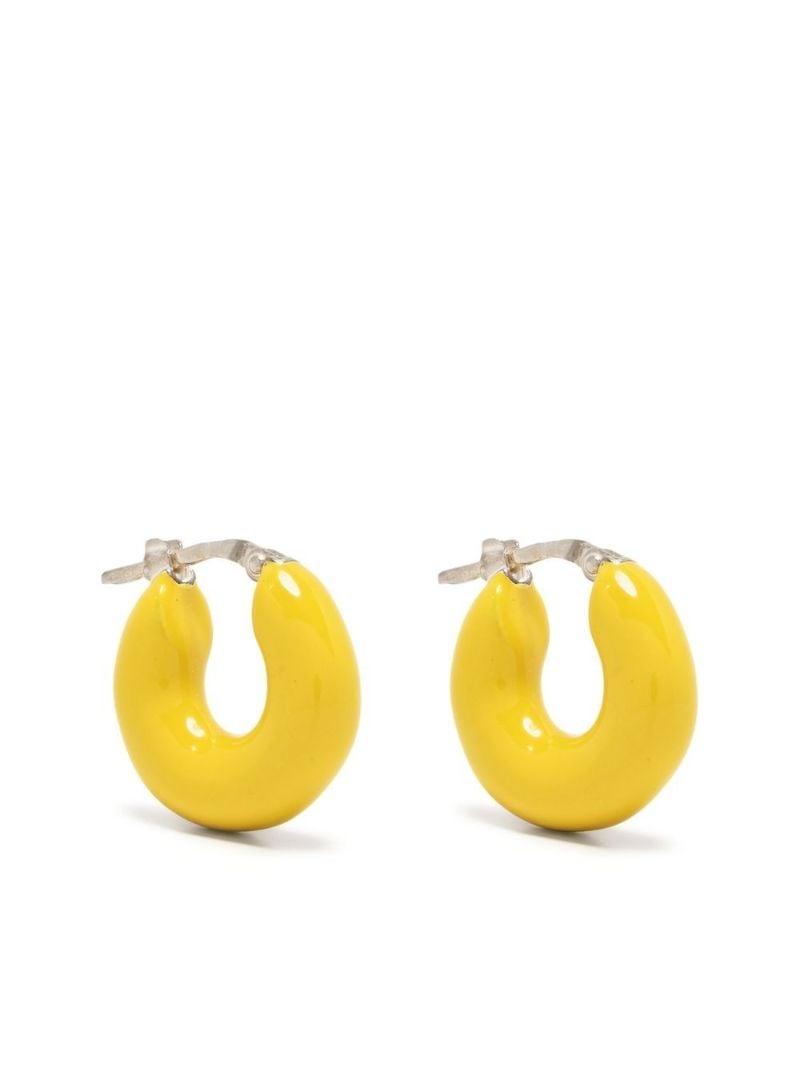 Yellow Chunky Hoop Earrings