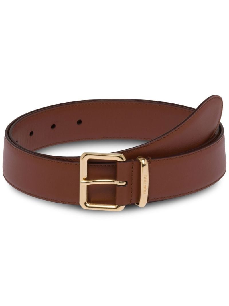 Brown Buckle-fastening Leather Belt