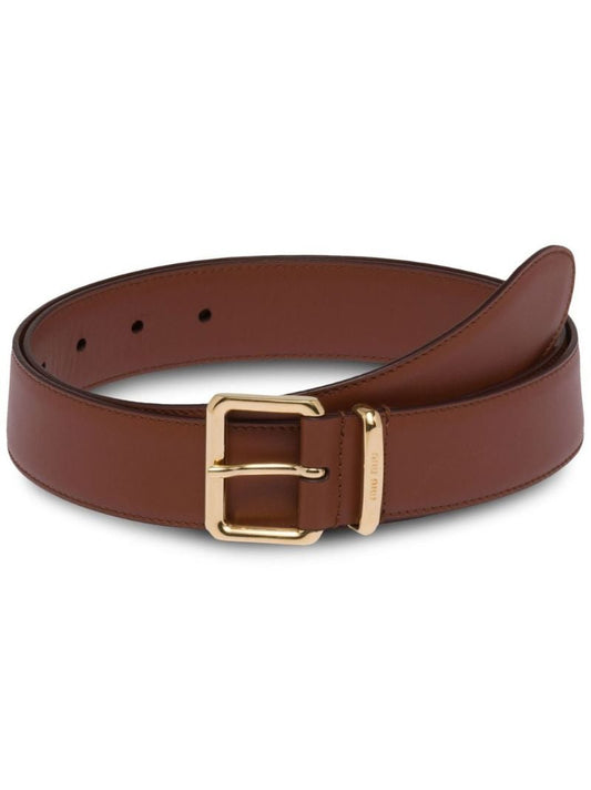 Brown Buckle-fastening Leather Belt