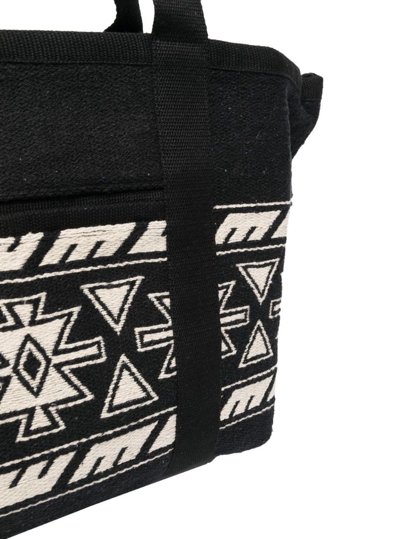 Black Darwen Jacquard Cotton Tote Bag
