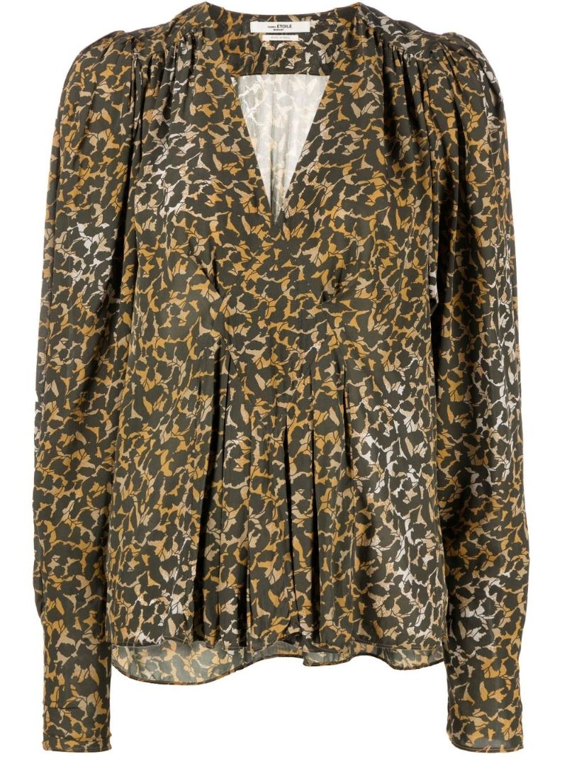 Orange Amirya Printed Blouse