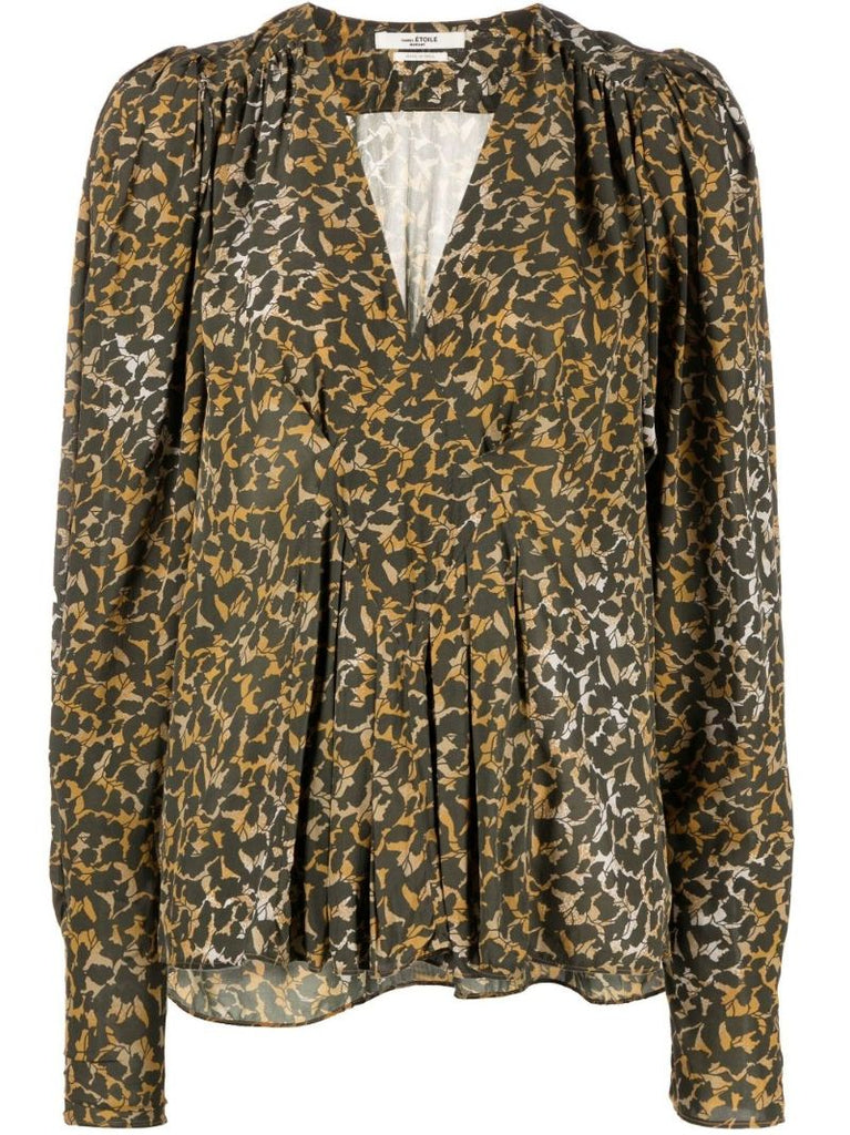 Orange Amirya Printed Blouse
