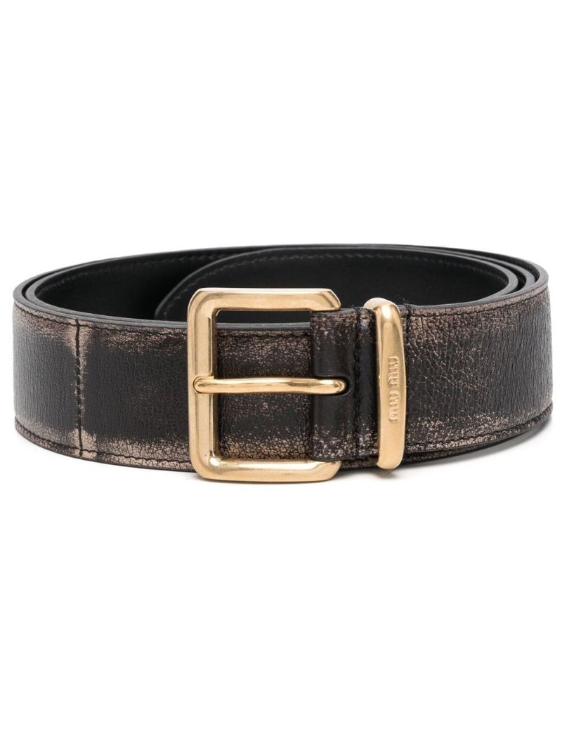 Brown Distressed Leather Belt