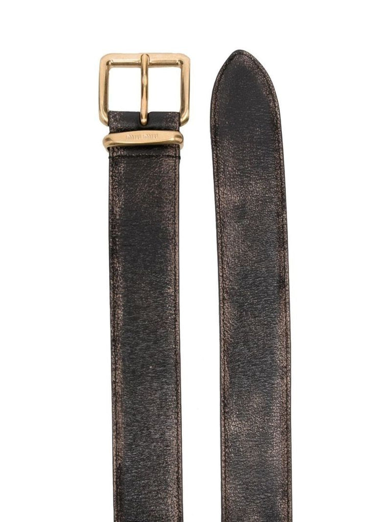 Brown Distressed Leather Belt