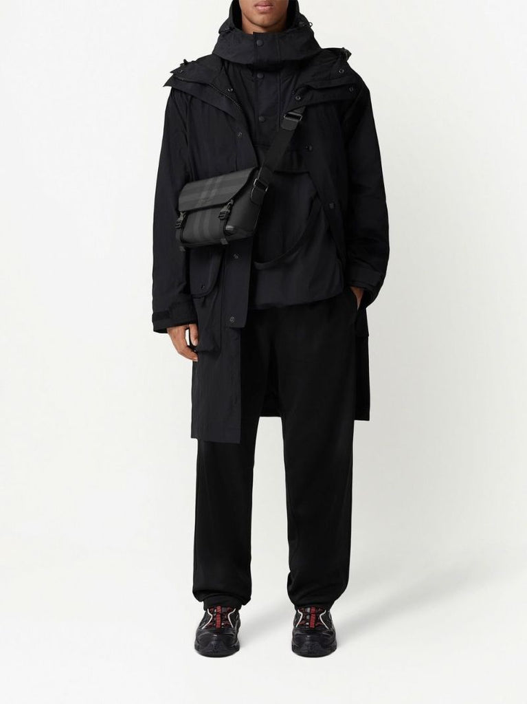 Black Check Small Wright Messenger Bag