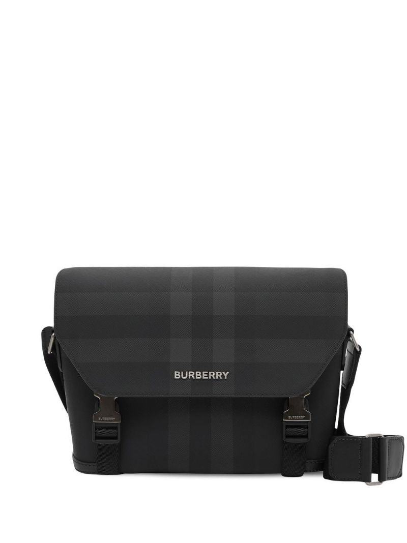 Black Check Small Wright Messenger Bag